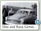 Otto und Rosa Gemeinhardt 1963 mit neuem "Wartburg 311"
